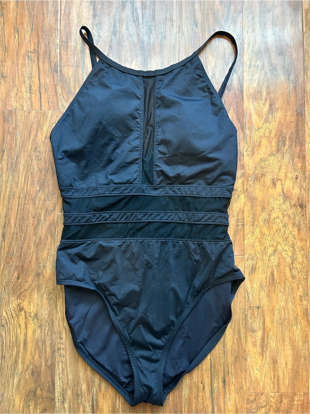 La Blanca Black High-Neck One-Piece Swimsuit
